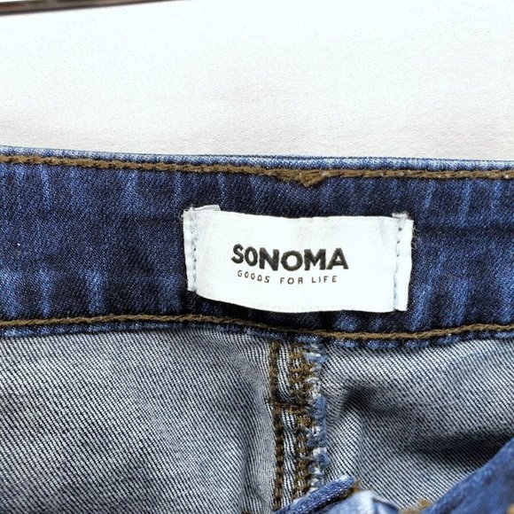 Sonoma Skinny Jeans Size 14 Stretch w Whiskering - Picture 2 of 3